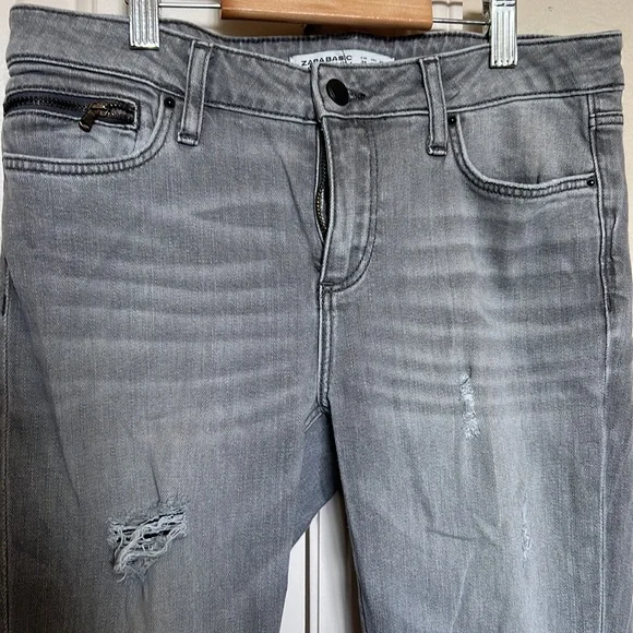 Zara gray distressed skinny jeans - Picture 5 of 6